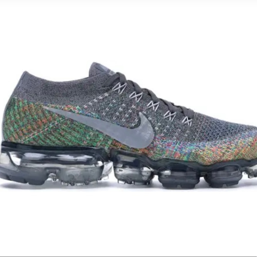 Grey Multi Women’s Nike Air Flyknit VaporMax, size 6.5, gently worn